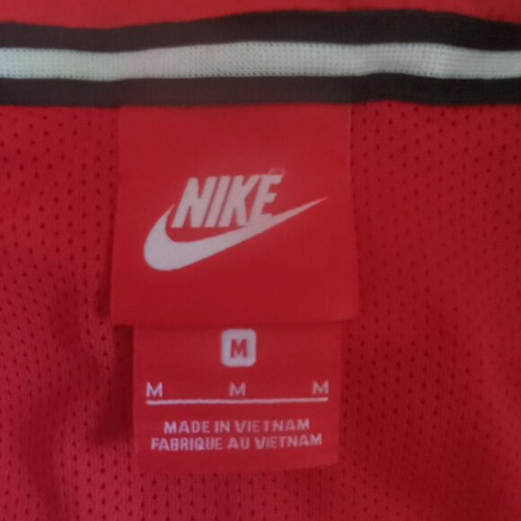 Vtg Nike Big Swoosh  Anorak Half Zip Red Navy Blue Jacket Size Medium but roomy - Picture 5 of 7